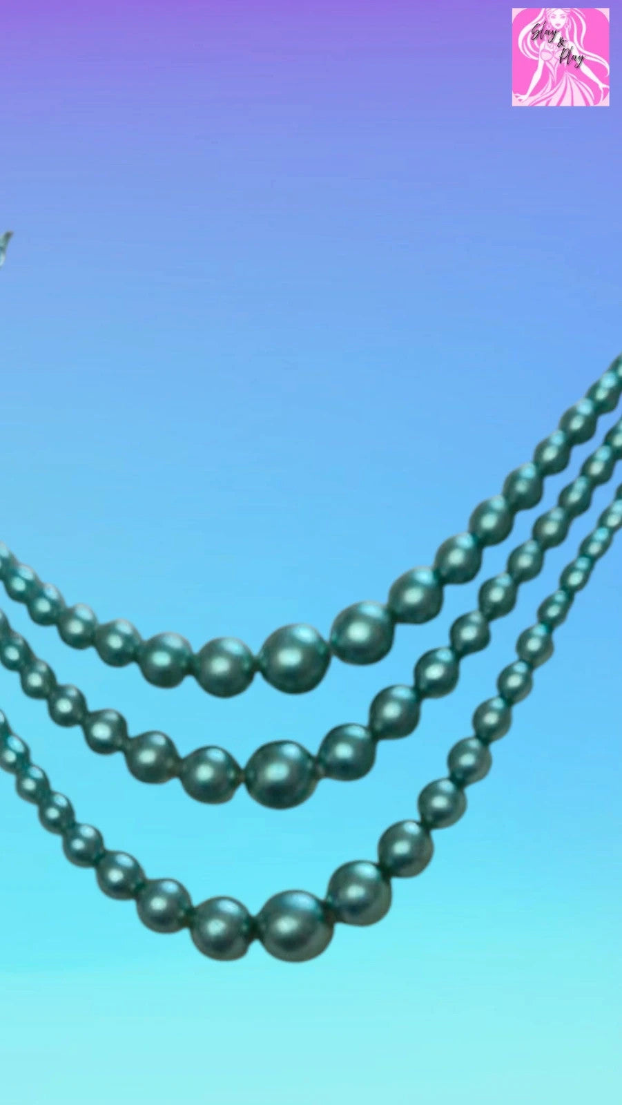 Vintage turquoise pearl multi strand necklace