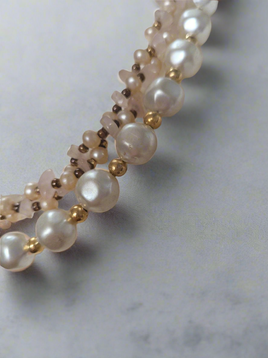 Vintage statement necklace pearl