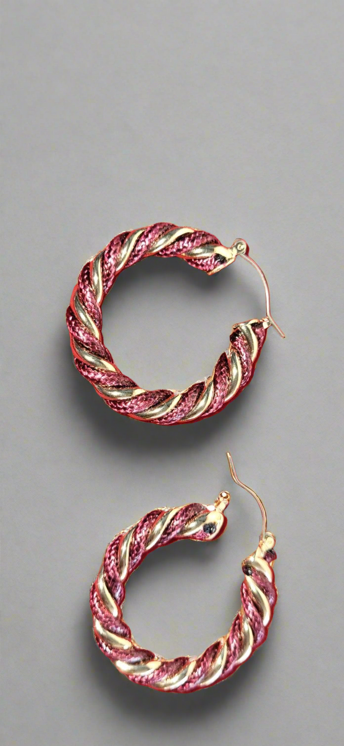Retro hoop earrings