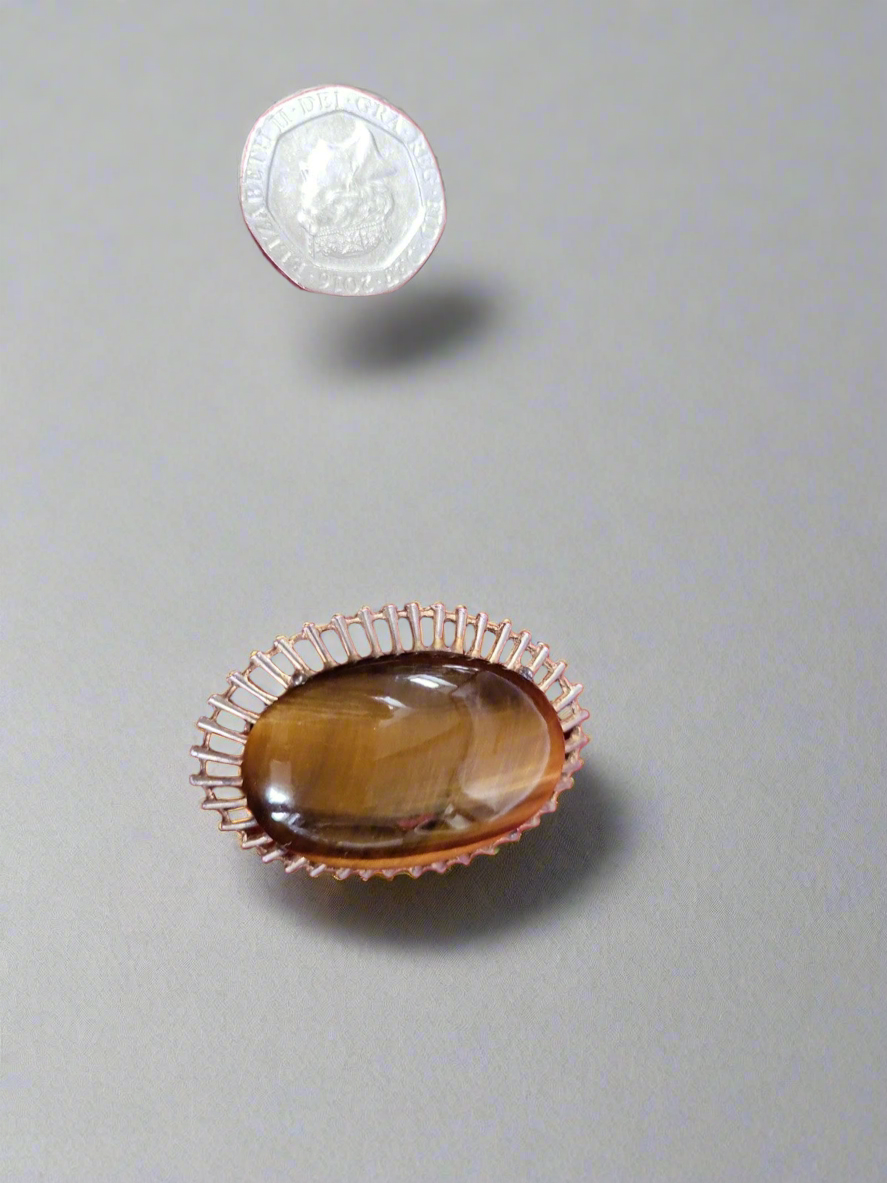 Tigers eye brooch