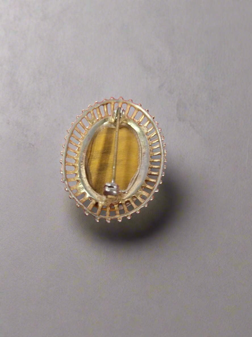 Tigers eye brooch