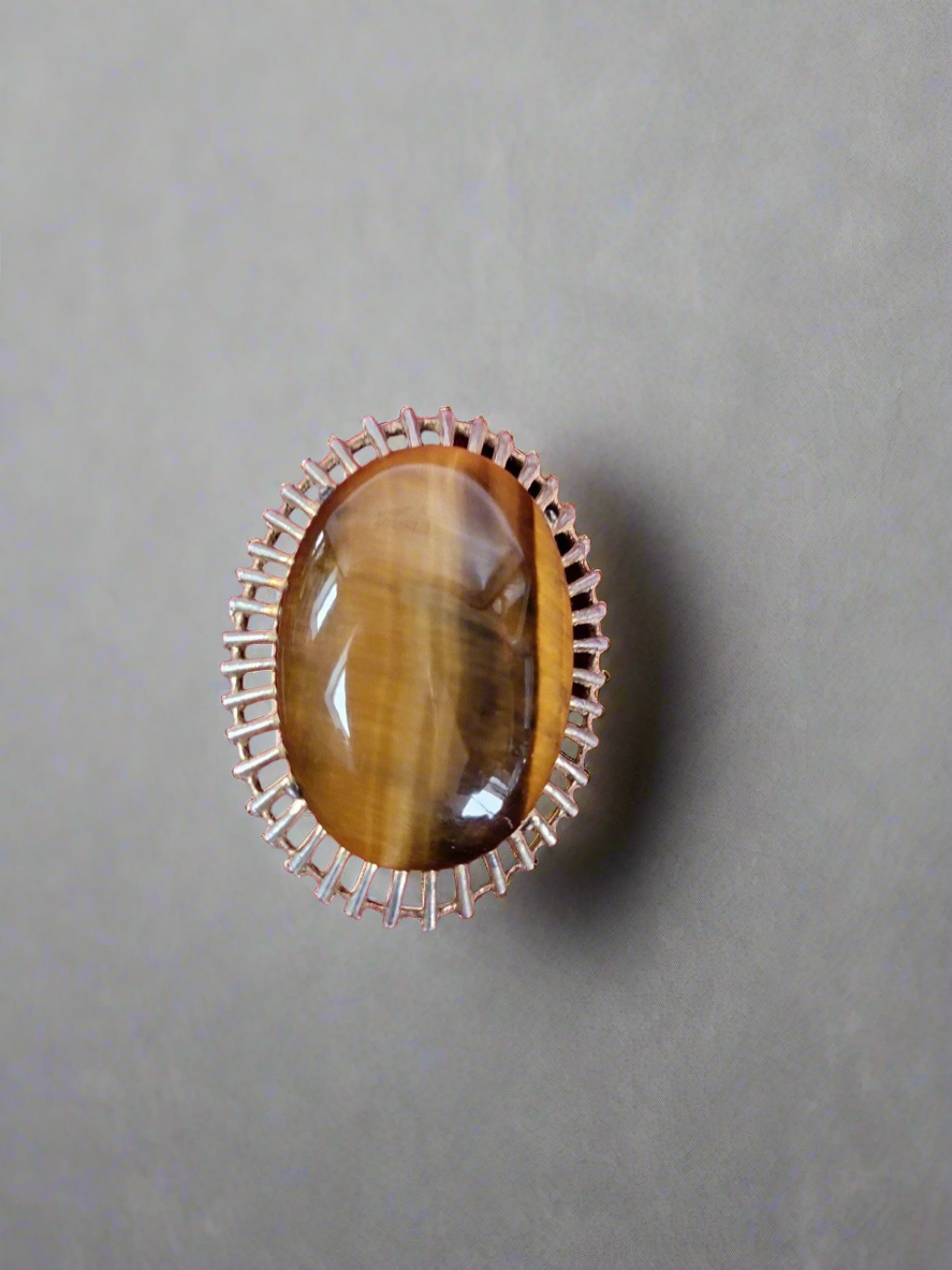Tigers eye brooch