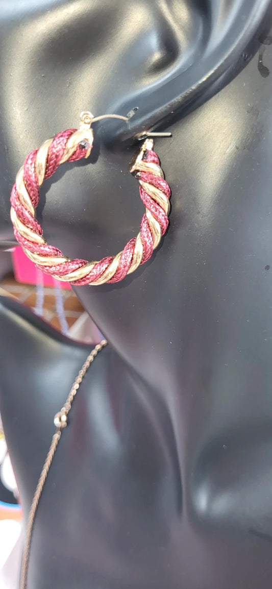 Retro hoop earrings
