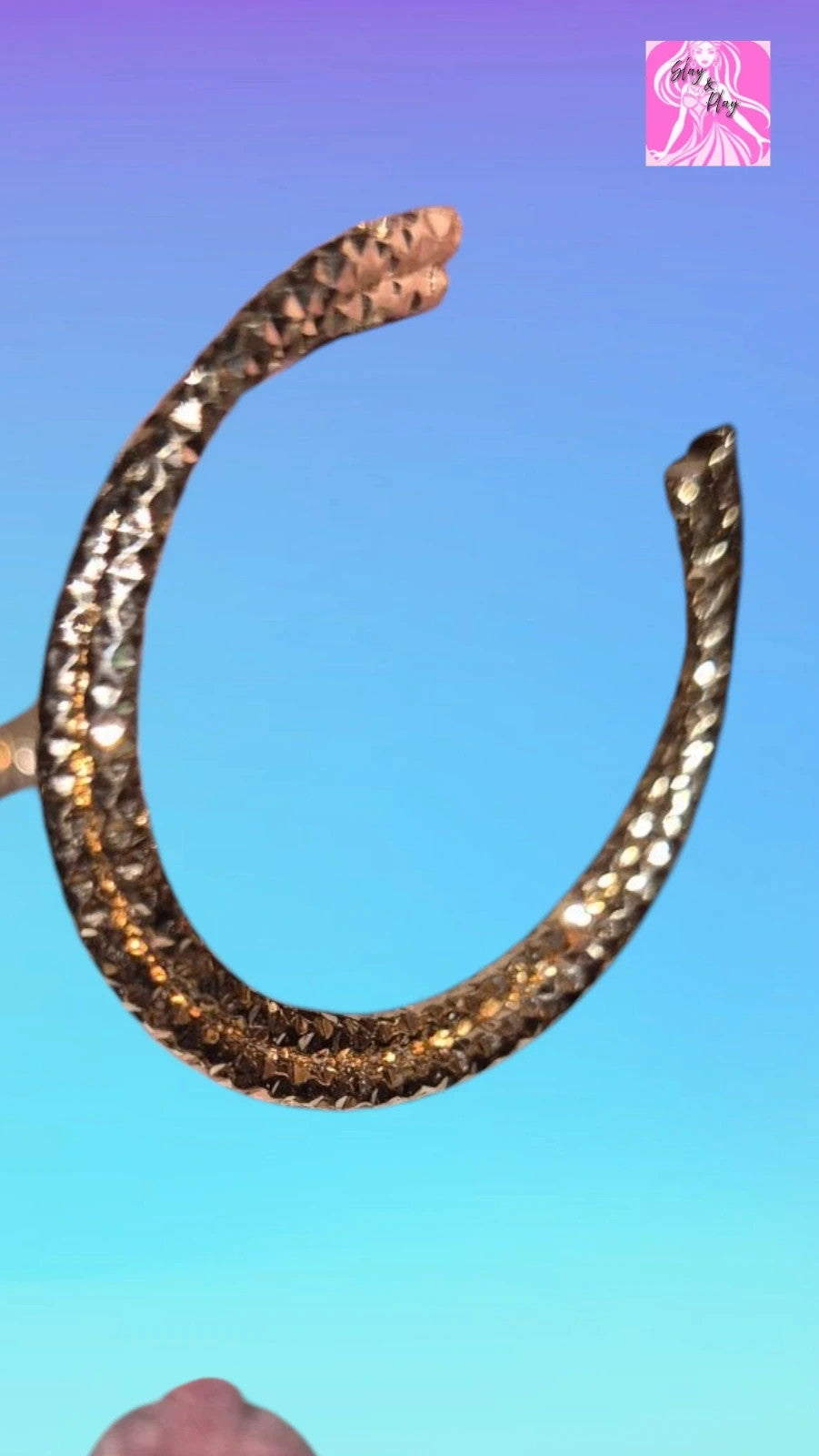 Gold hoop earrings