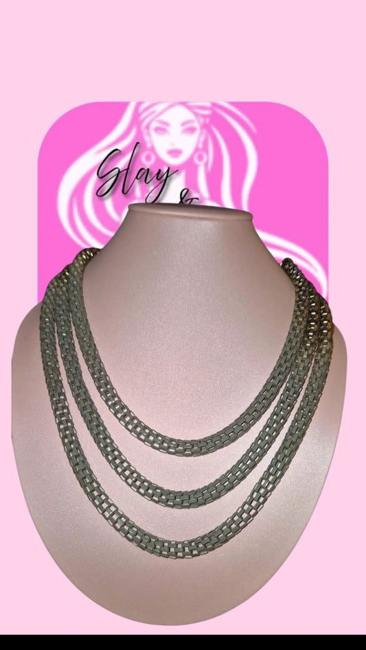 Multi strand statement necklace