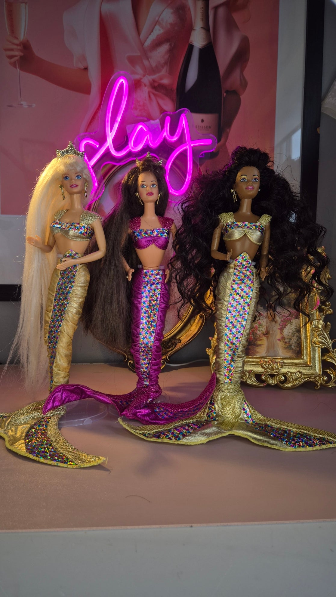 3 x jewel hair Barbie, Teresa