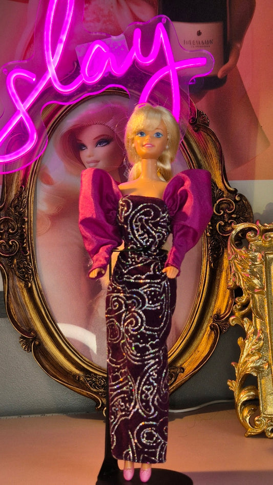 1996 My first jewellery barbie wearing 1995 Fashion avenue deluxe dress