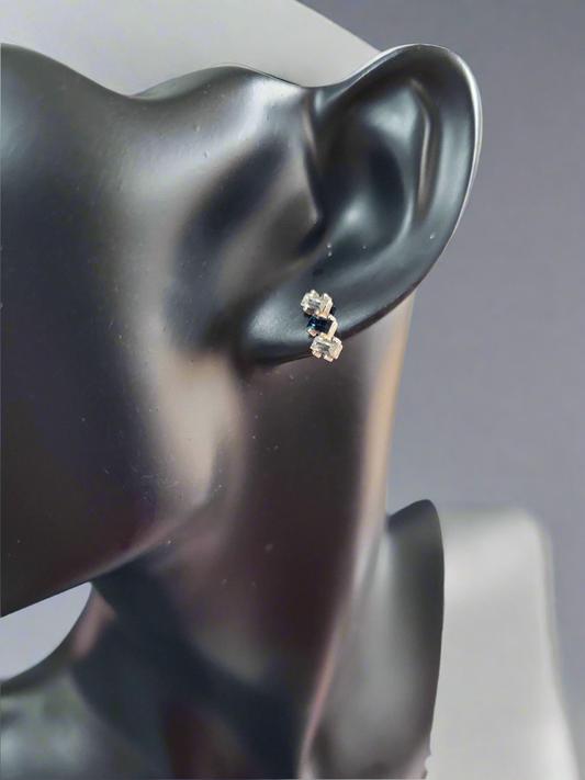 Austrian crystal and sterling silver earring