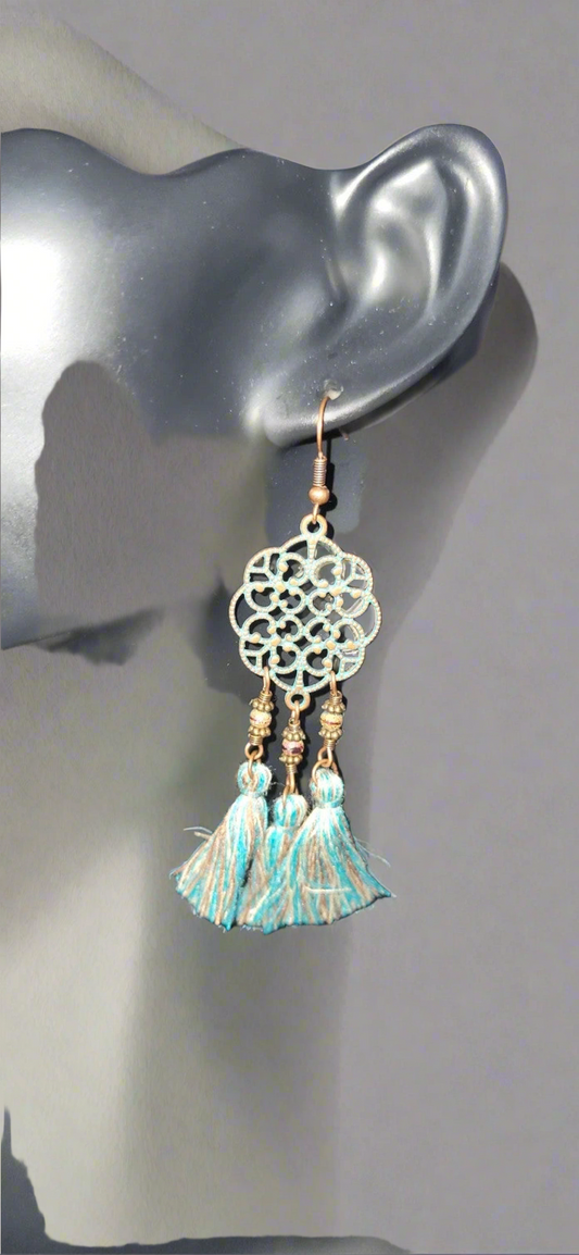 60s retro necklace & earrings vintage