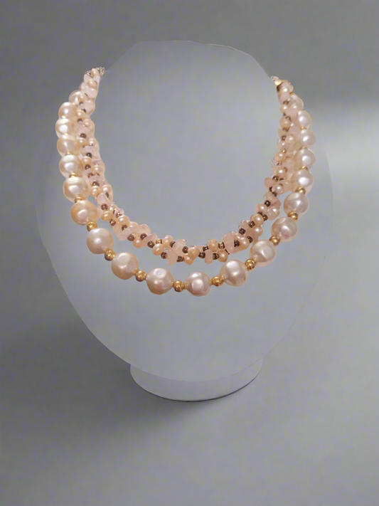 Vintage statement necklace pearl