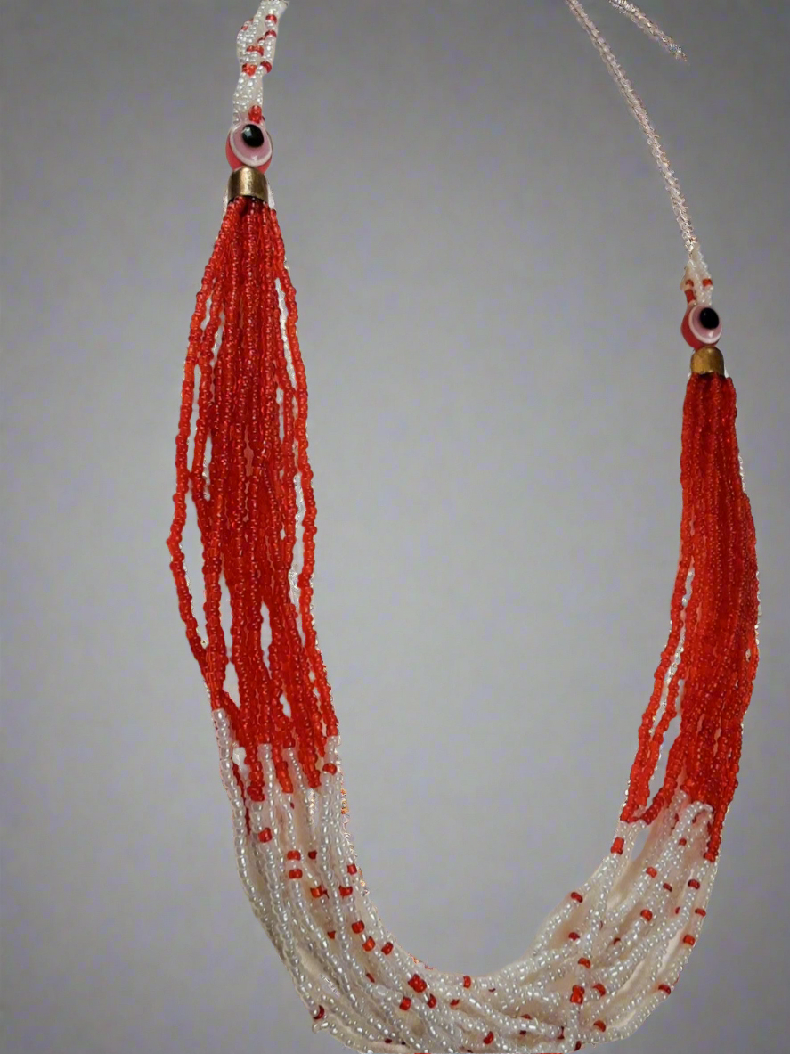Multi strand small beads statement necklace