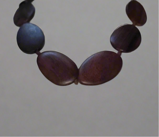 wooden large bead necklace