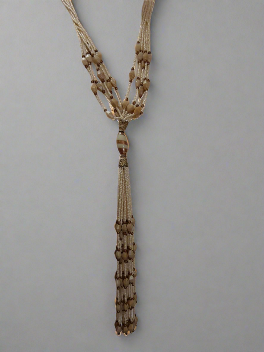 Multi stand mini bead necklace