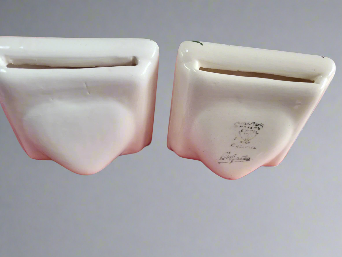 Vintage porcelain heart hand painted frames