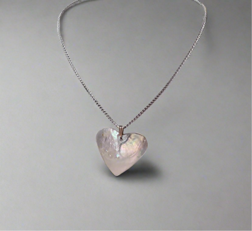 Abalone heart shell necklace