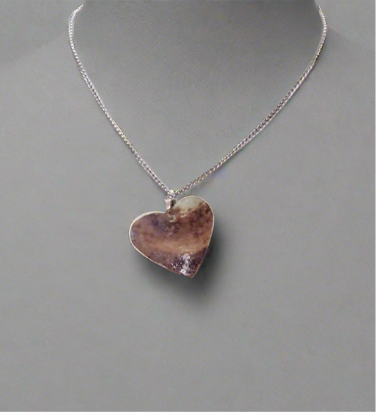 Abalone heart shell necklace
