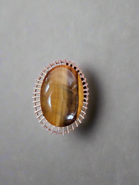 Tigers eye brooch
