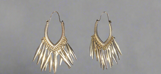 gold tone boho earrings