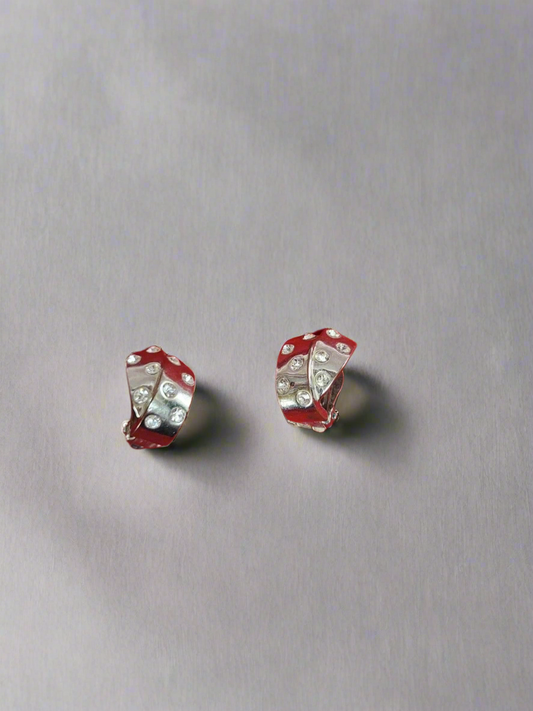 Vintage clip on hoop earrings