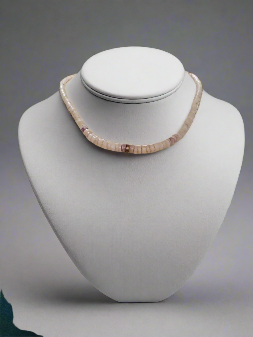 Vintage graduating round sliced agate bead chocker
