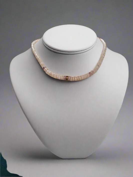 Vintage graduating round sliced agate bead chocker