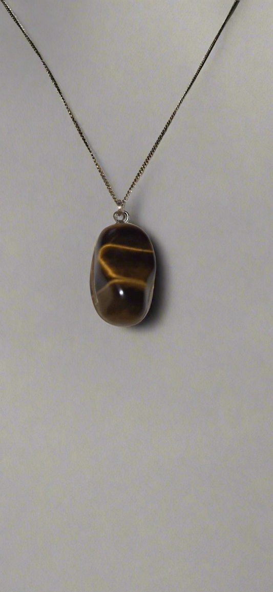 tigers eye pendant and necklace